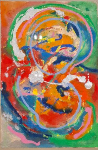 Gouache, Maya Wildevuur, Compositie, 1988
